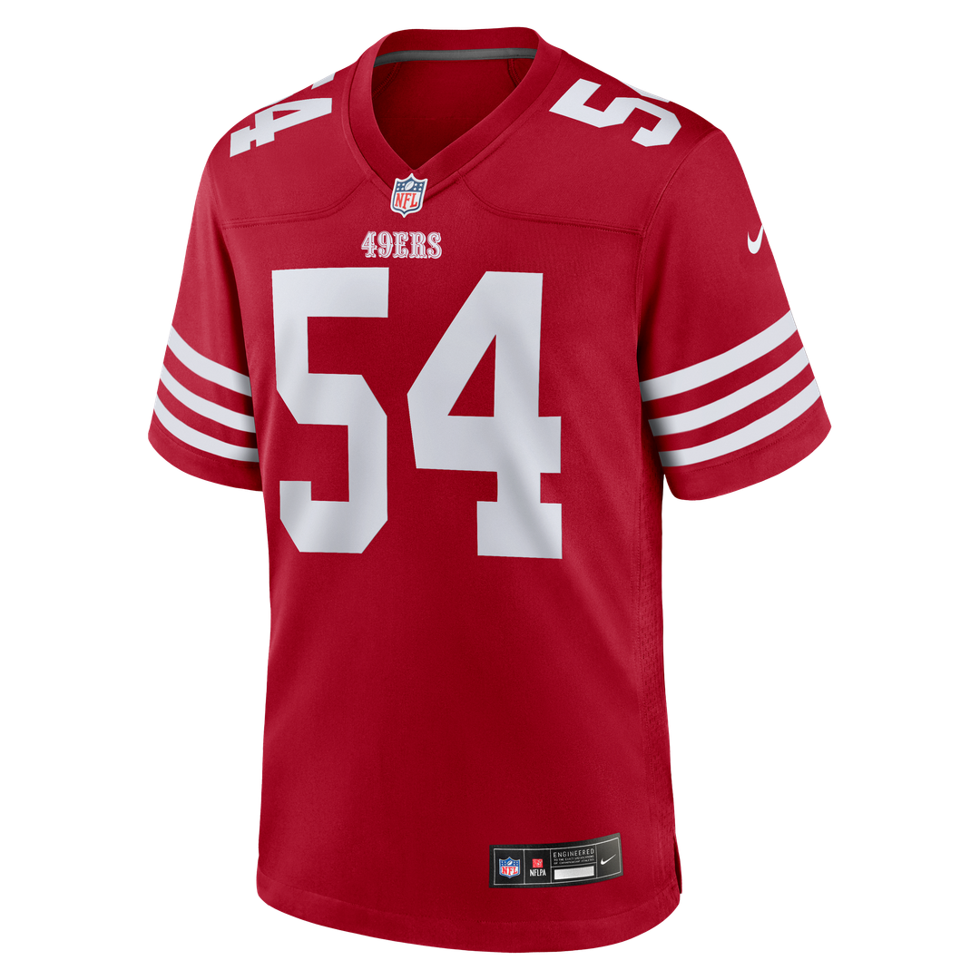 San Francisco 49ers Fred Warner Nike Team Game Player Jersey - Scarlet