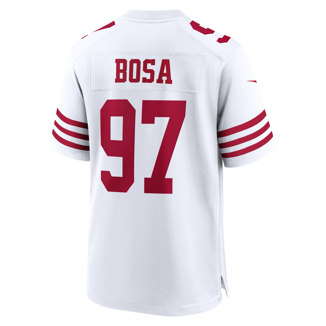 San Francisco 49ers Nick Bosa Nike 80th Anniversary Game Jersey - Scarlet
