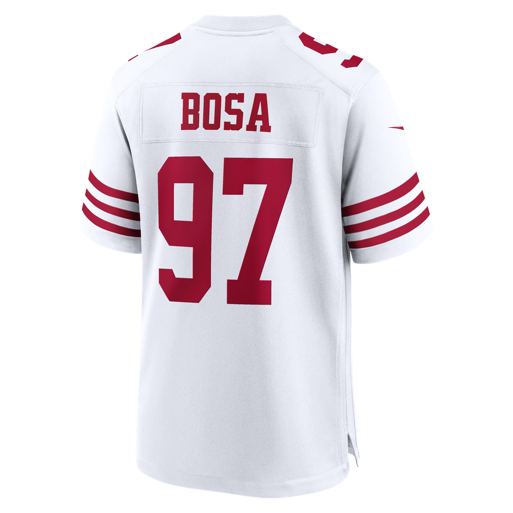 San Francisco 49ers Nick Bosa Nike 80th Anniversary Game Jersey - White