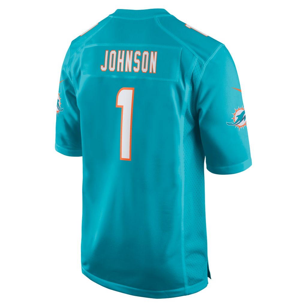 Miami Dolphins Chris Johnson Nike Team Game Jersey - Aqua