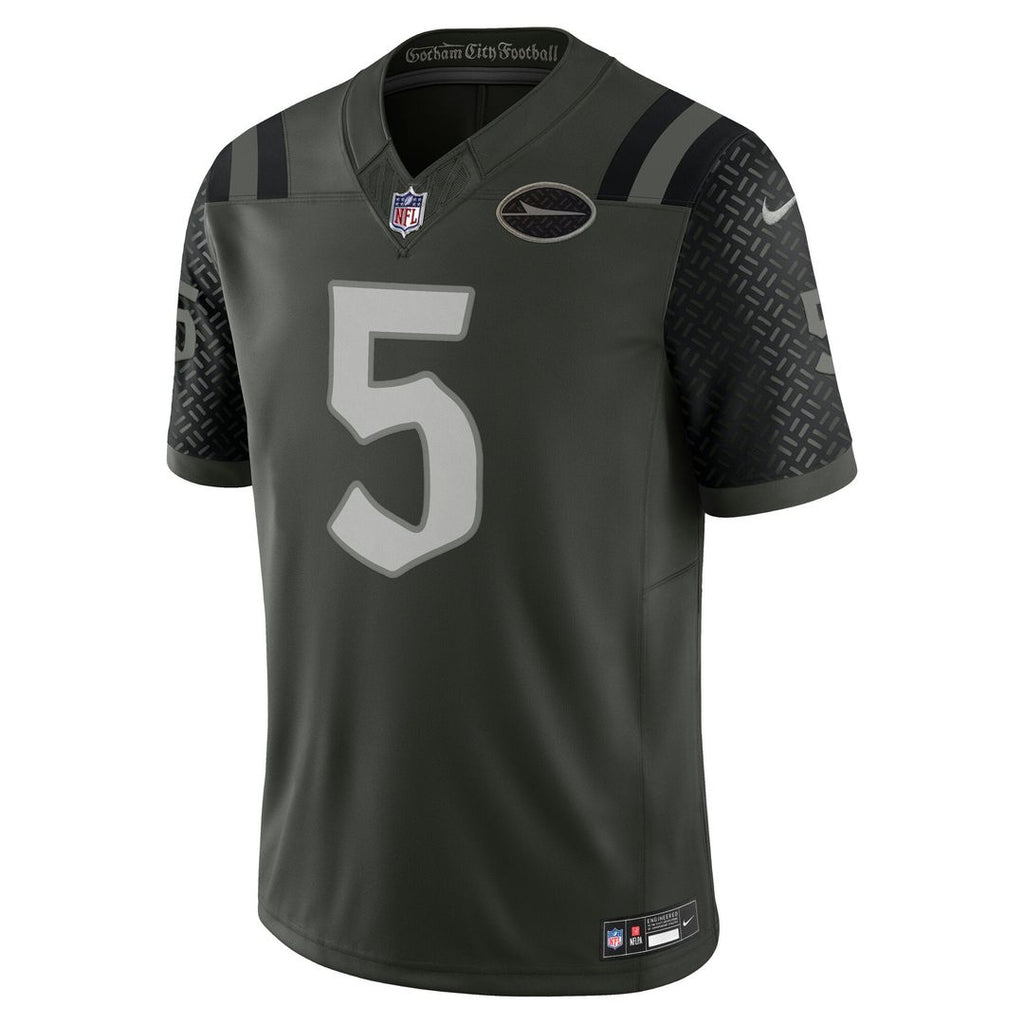 New York Jets Garrett Wilson Nike Rivalries Collection Stitched Limited Jersey - Green