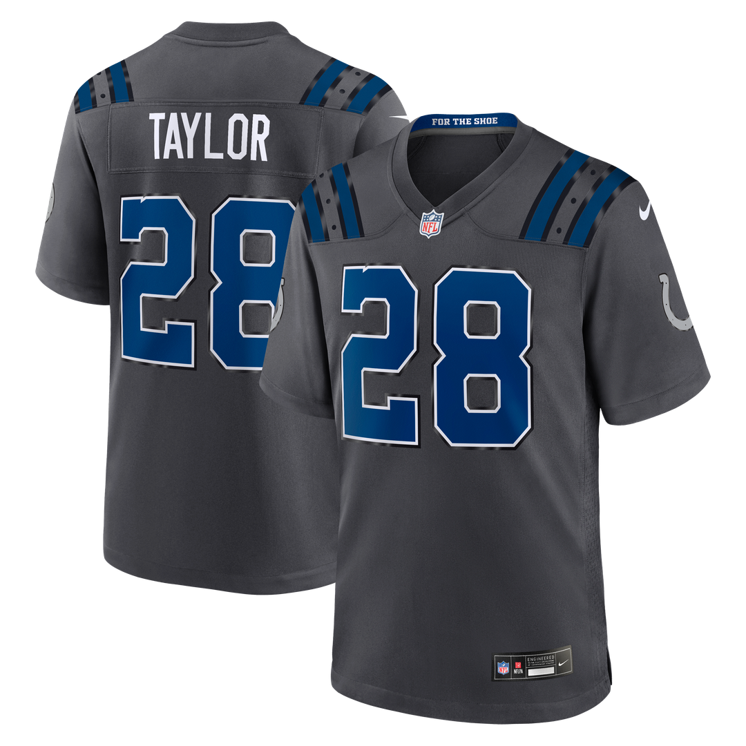 Indianapolis Colts Jonathan Taylor Nike 2026 Rivalries Collection Game Jersey - Anthracite