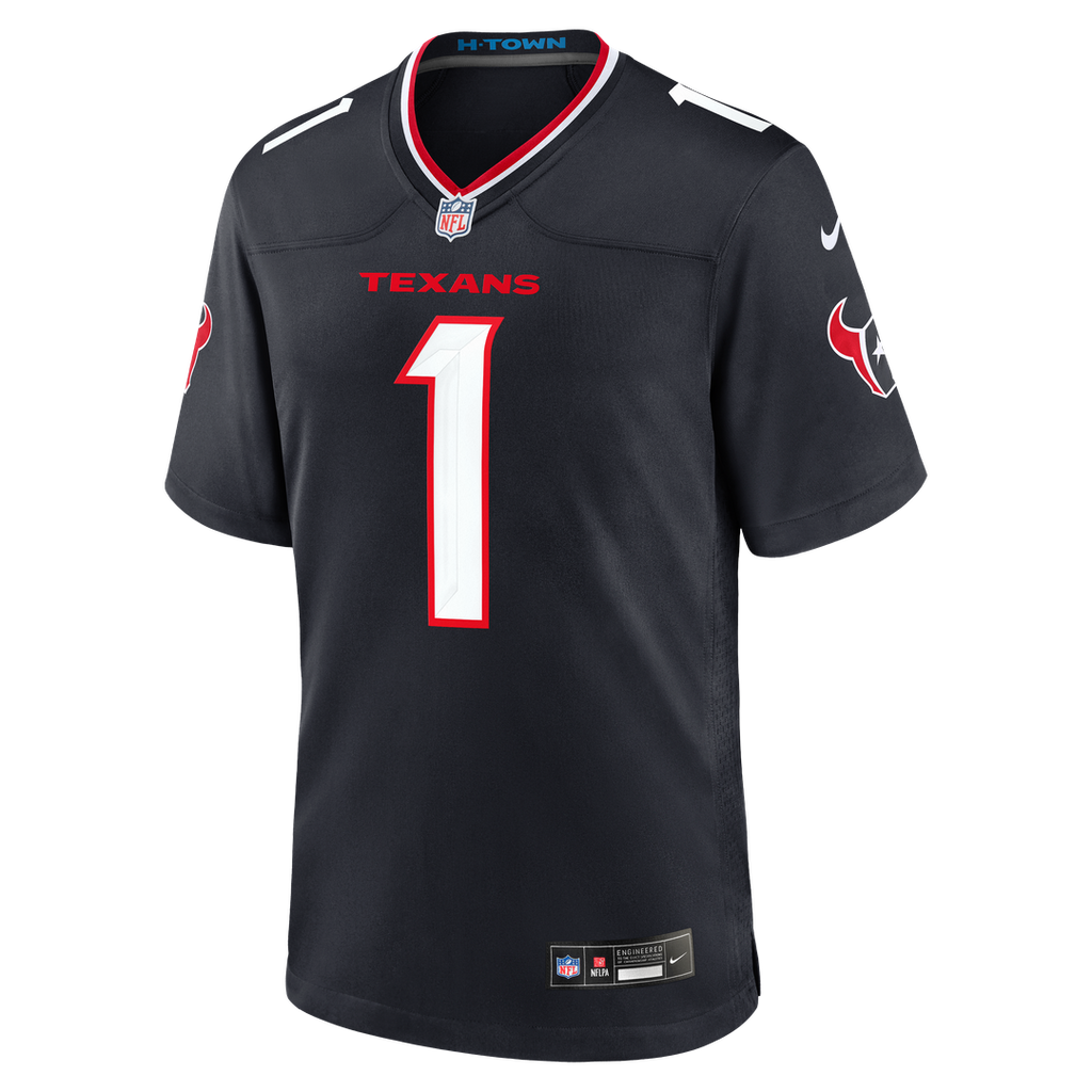 Houston Texans Number 1 Groom Nike Game Jersey - Navy