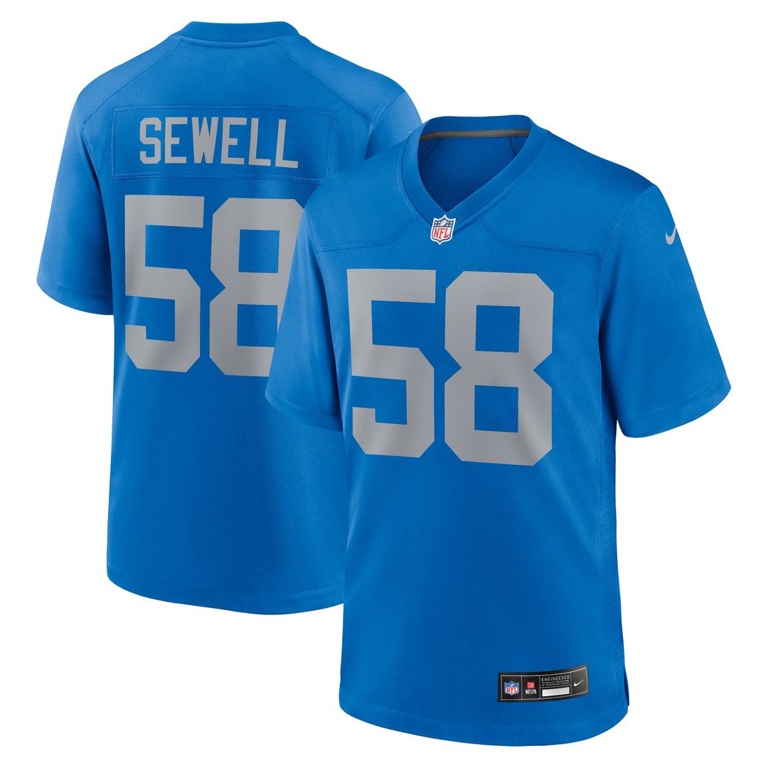 Detroit Lions Penei Sewell Nike Alternate Game Jersey - Blue
