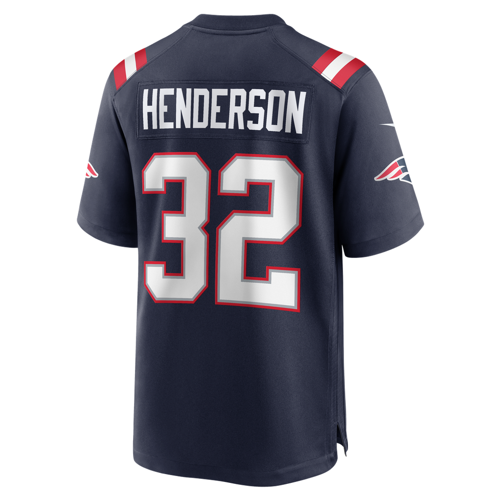 New England Patriots TreVeyon Henderson Nike 2025 NFL Draft Game Jersey - Navy