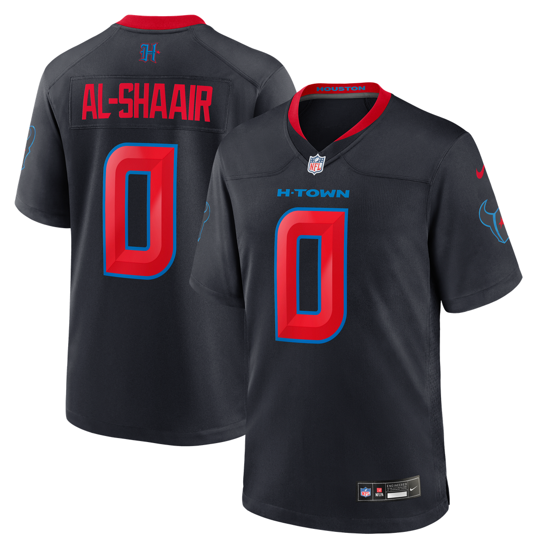 Houston Texans Azeez Al-Shaair Nike Alternate Game Jersey - Navy