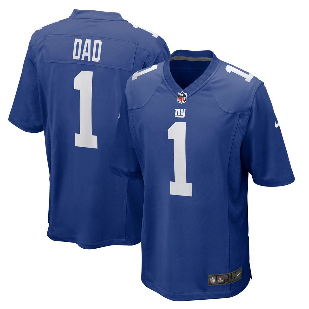 New York Giants Number 1 Dad Nike Game Jersey - Royal