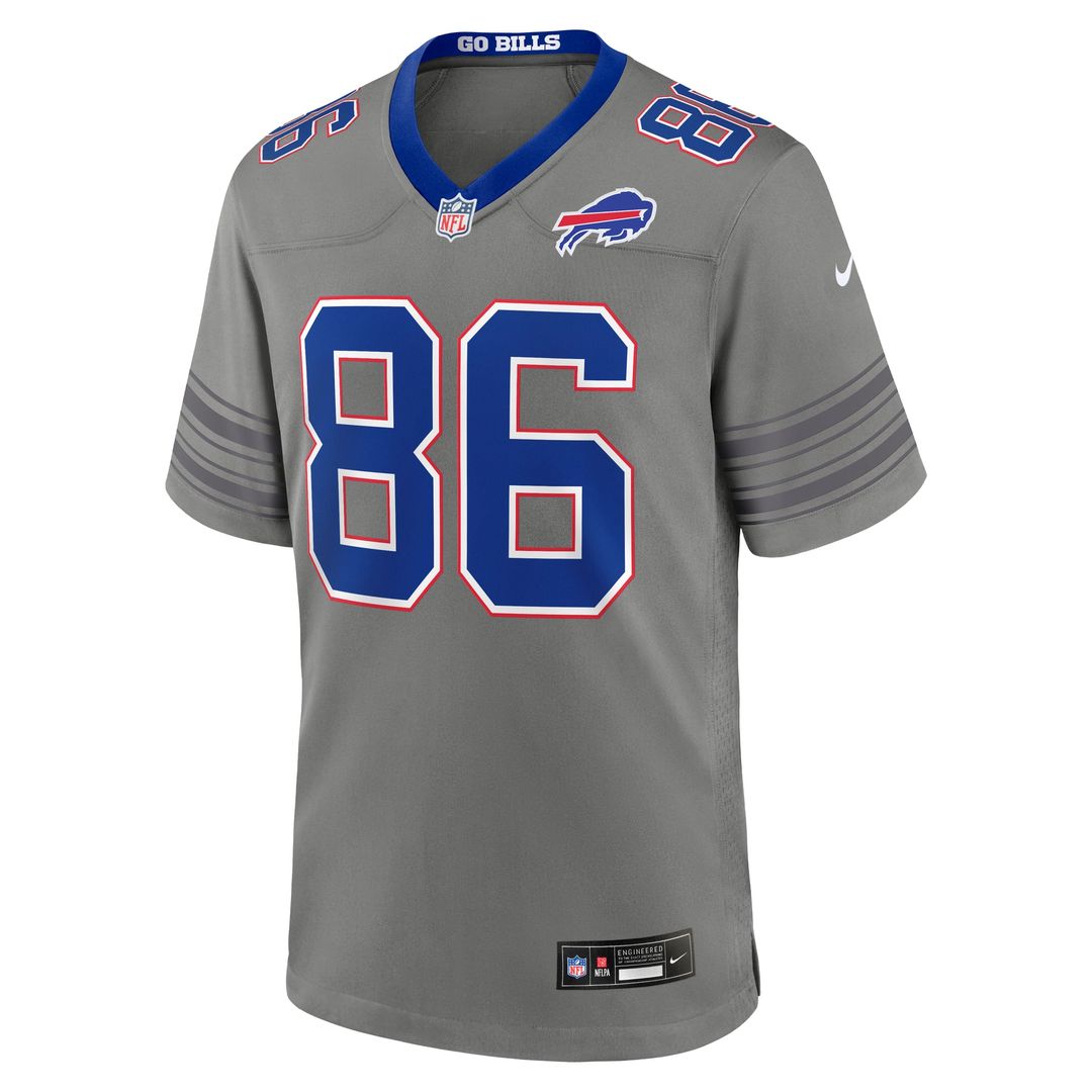 Buffalo Bills Dalton Kincaid Nike Nickel City Game Jersey - Gray