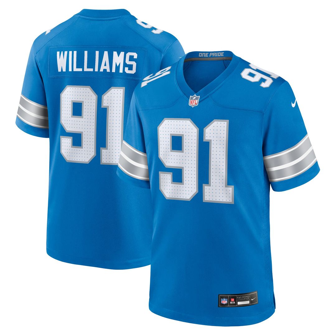 Detroit Lions Tyleik Williams Nike Team Game Jersey - Blue