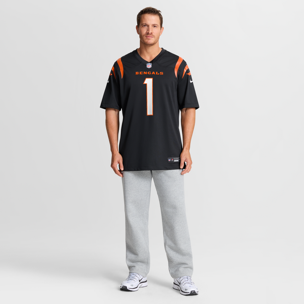 Cincinnati Bengals Number 1 Groom Nike Game Jersey - Black