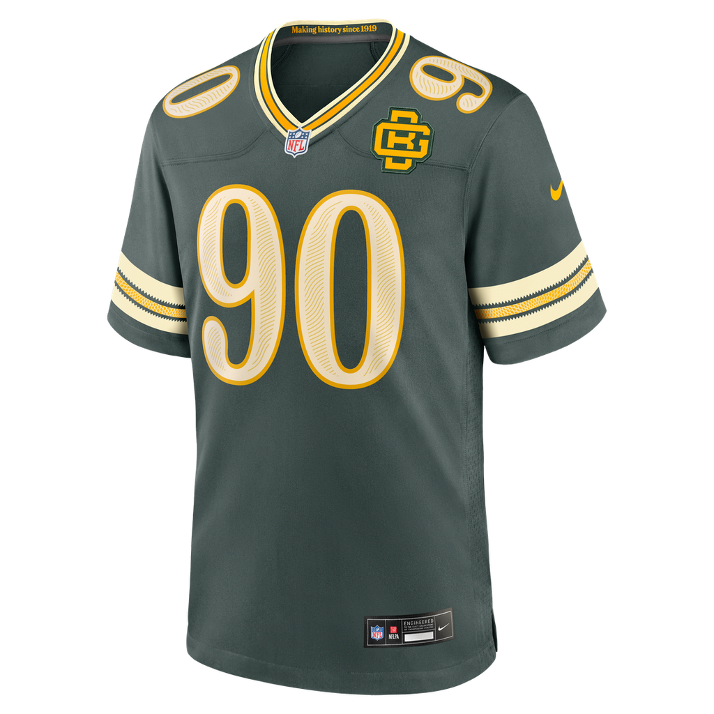 Green Bay Packers Lukas Van Ness Nike 2026 Rivalries Collection Game Jersey - Green