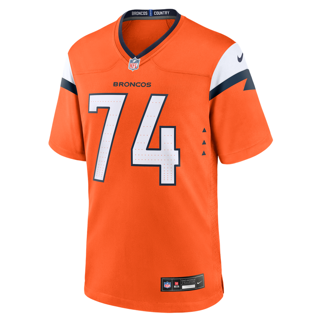 Denver Broncos Ben Powers Nike Team Game Jersey - Orange