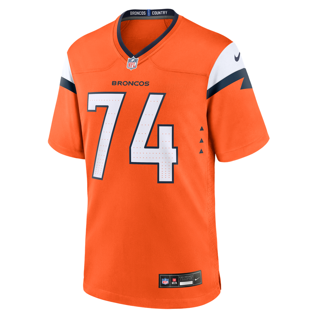 Denver Broncos Ben Powers Nike Team Game Jersey - Orange