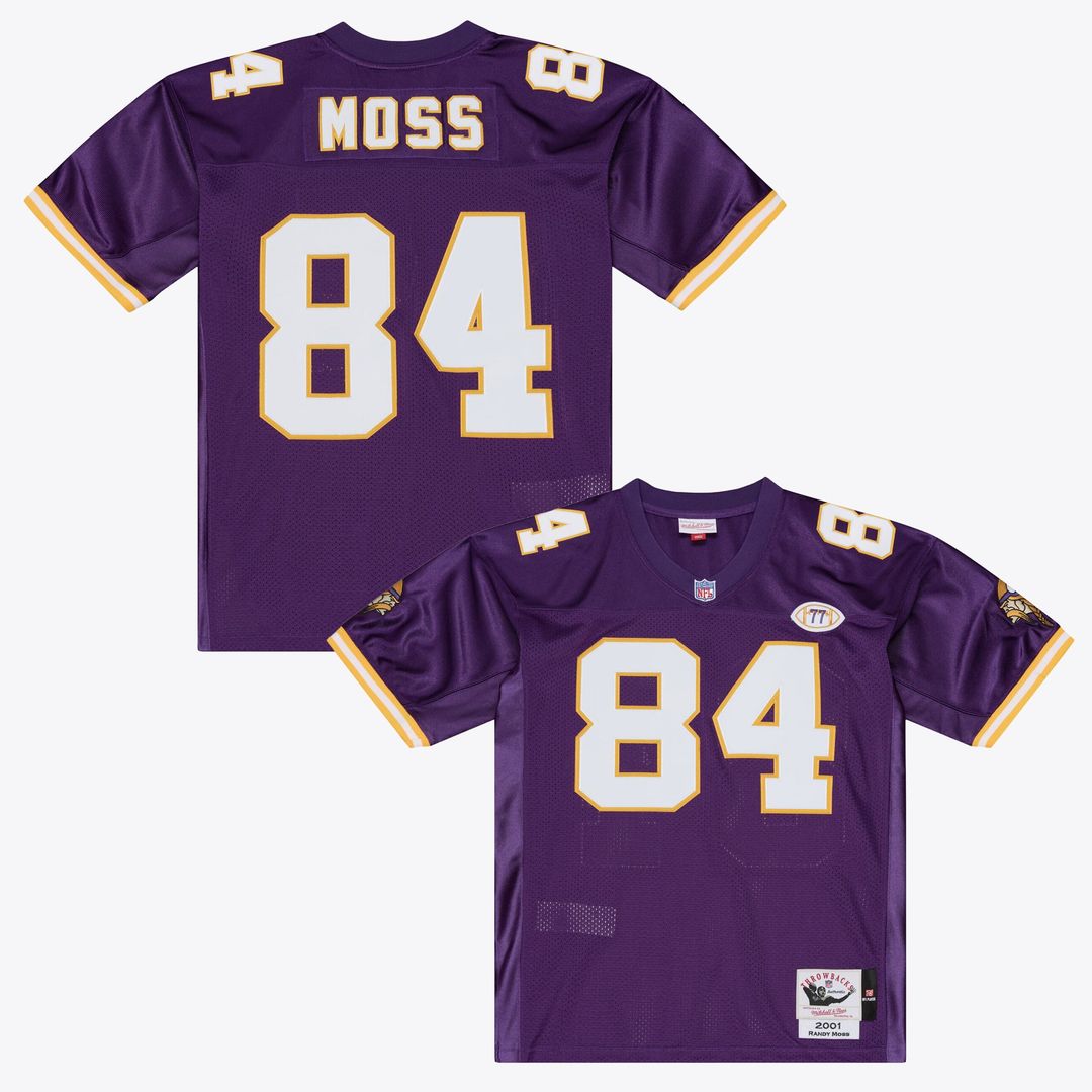 Minnesota Vikings Randy Moss Mitchell & Ness 2001 Authentic Throwback Jersey - Purple