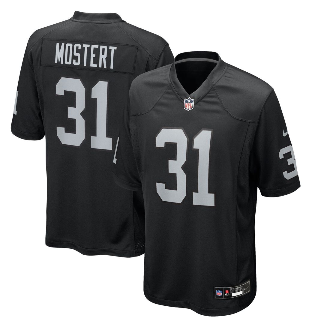 Las Vegas Raiders Raheem Mostert Nike Team Game Jersey - Black
