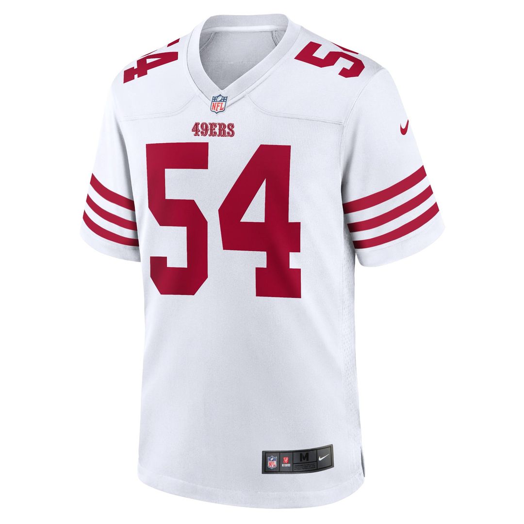San Francisco 49ers Fred Warner Nike Player Game Jersey - White