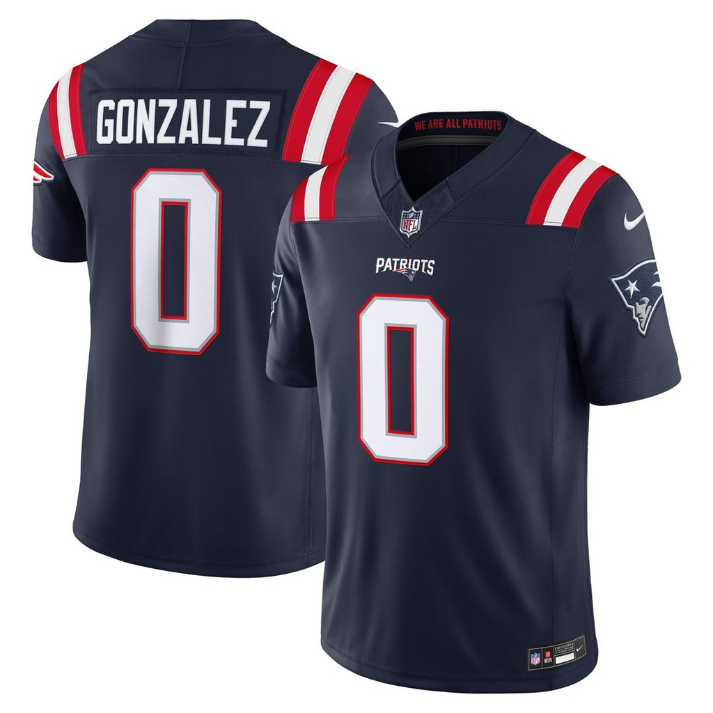 New England Patriots Christian Gonzalez Nike Team Vapor F.U.S.E. Stitched Limited Jersey - Navy