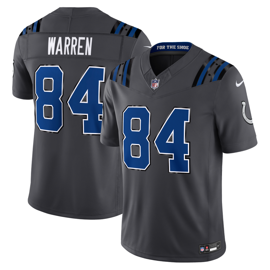 Indianapolis Colts Tyler Warren Nike 2026 Rivalries Collection Stitched Limited Jersey - Anthracite