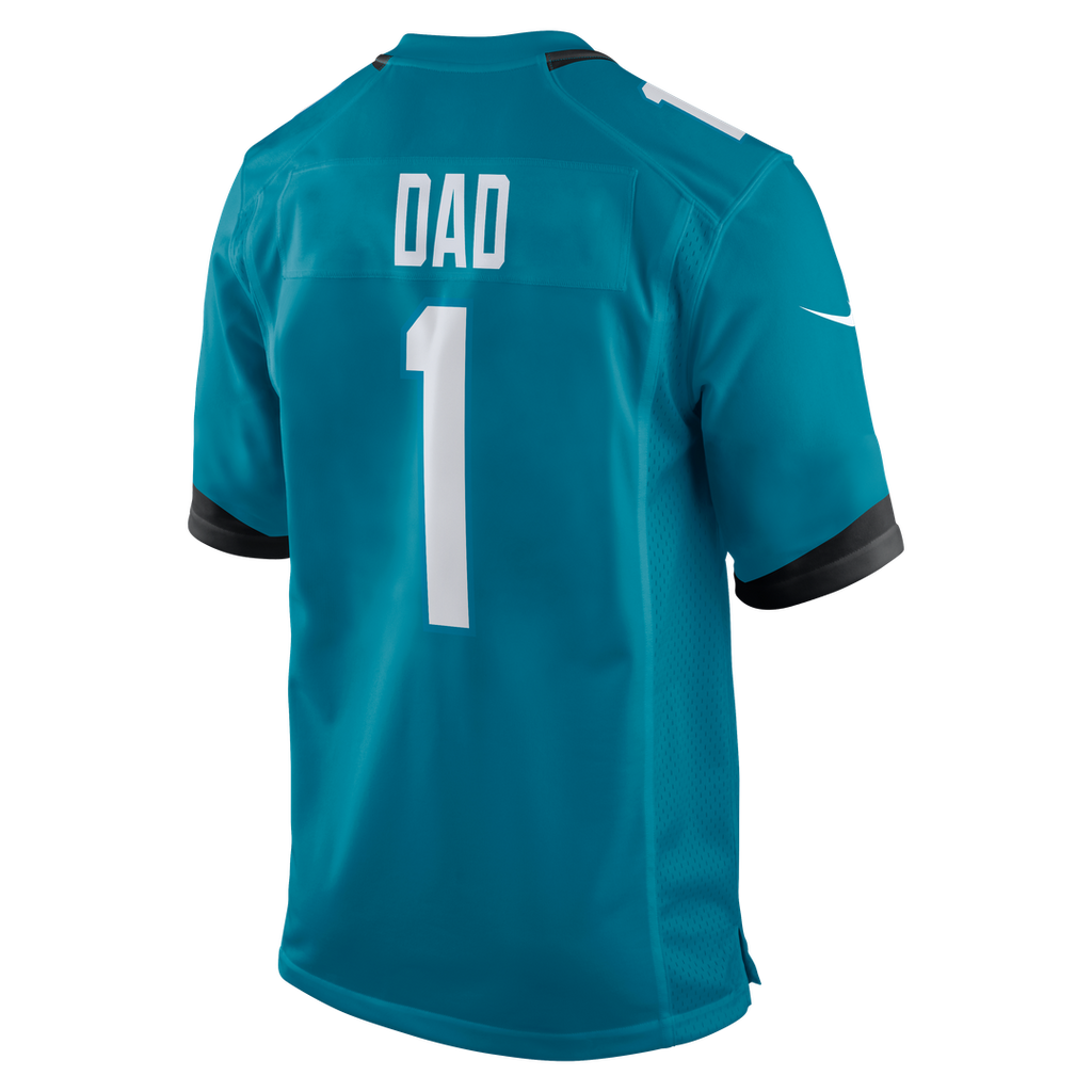 Jacksonville Jaguars Number 1 Dad Nike Game Jersey - Teal
