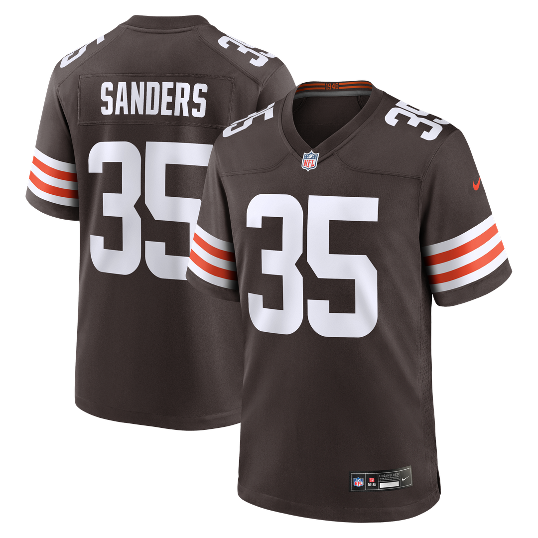 Cleveland Browns Raheim Sanders Nike Team Game Jersey - Brown