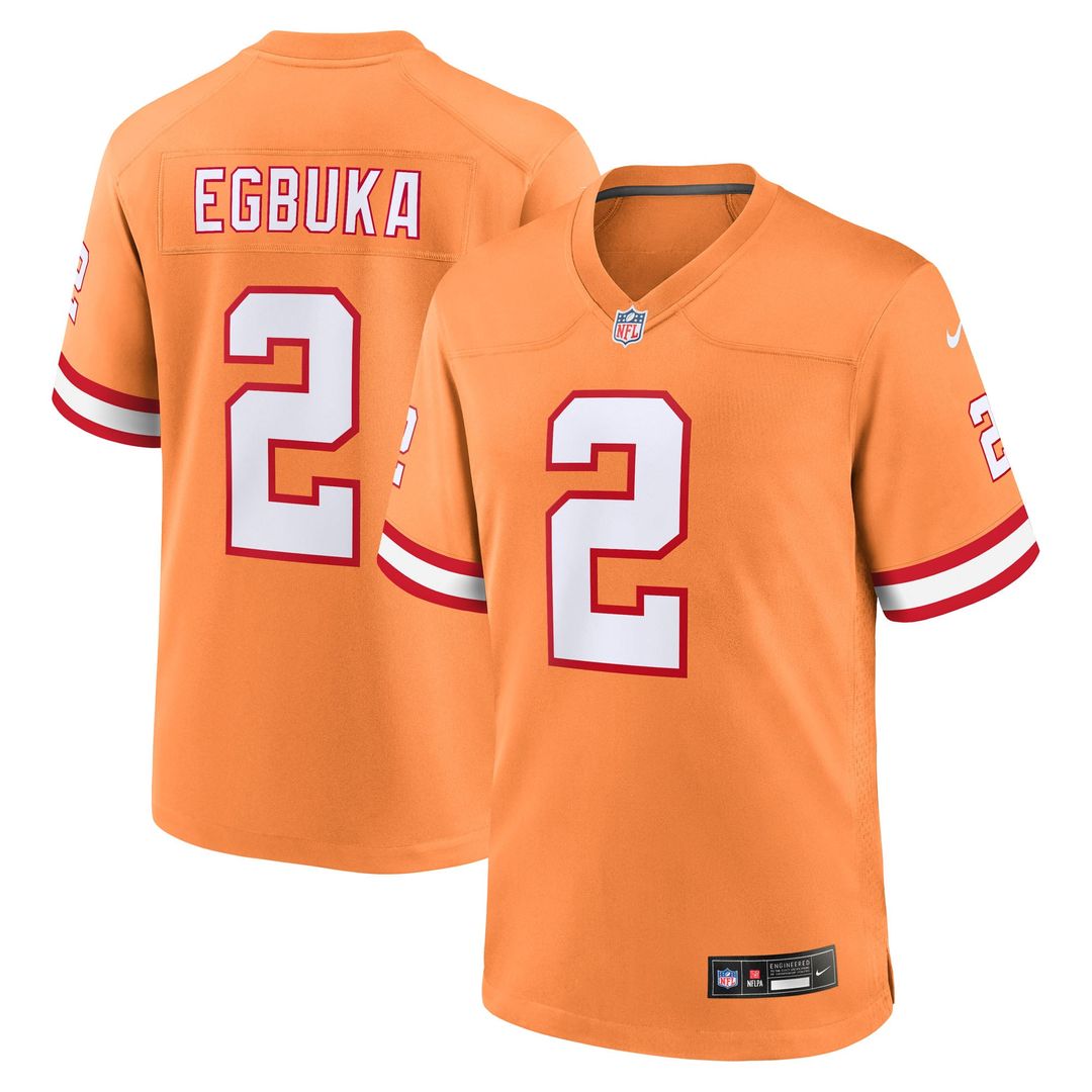 Tampa Bay Buccaneers Emeka Egbuka Nike Alternate 2 Game Jersey - Creamsicle