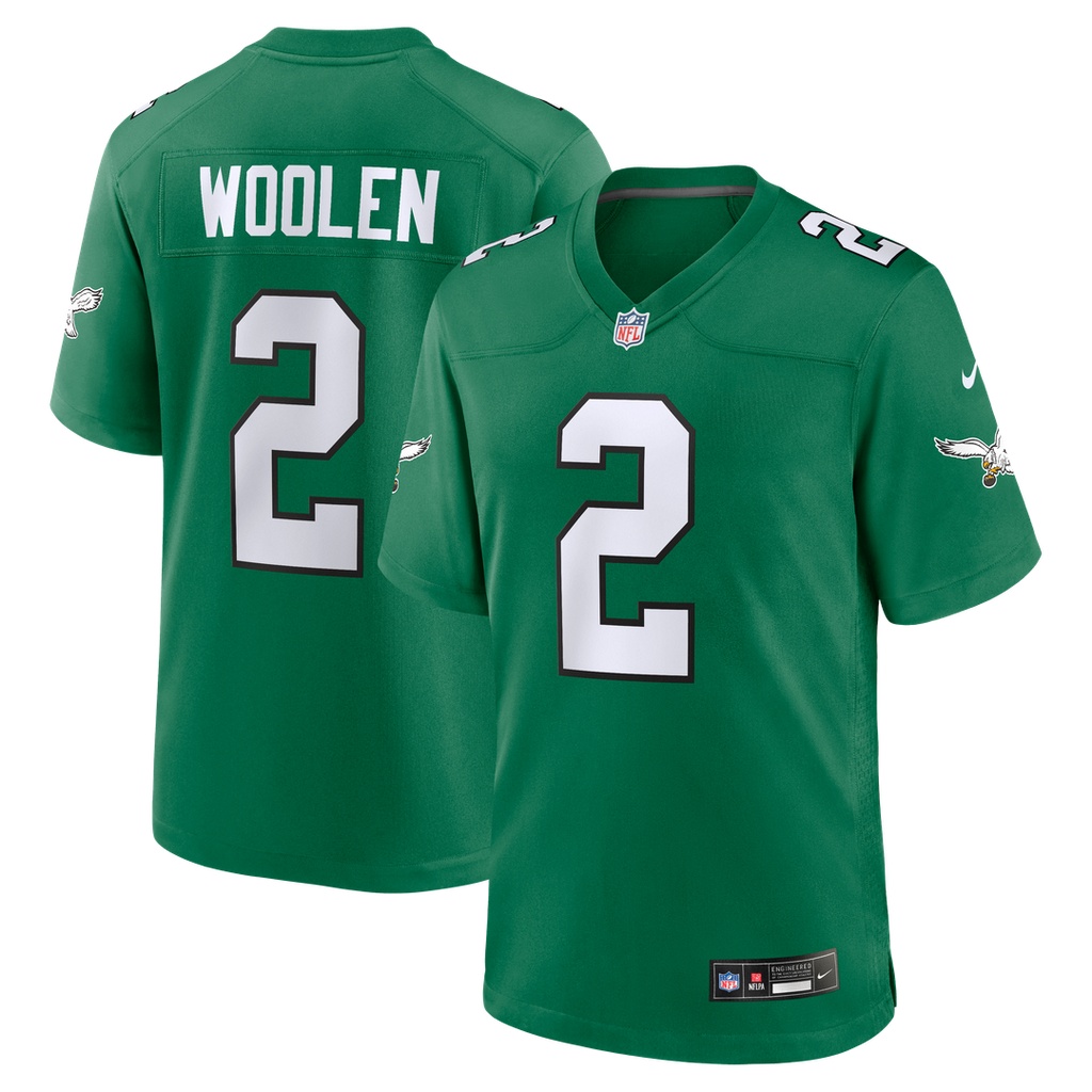 Philadelphia Eagles Tariq Woolen Nike Alternate Game Jersey - Kelly Green