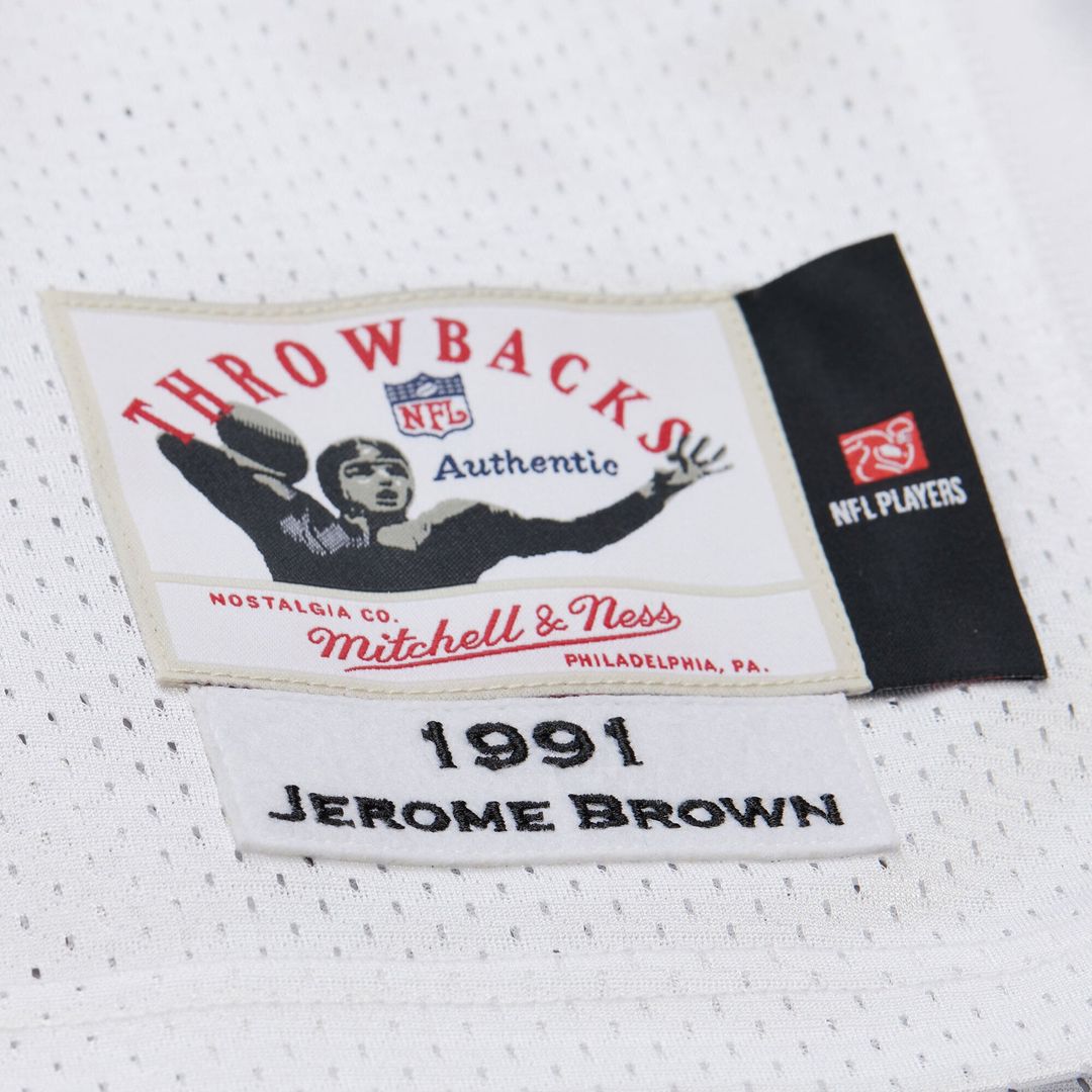 Philadelphia Eagles Jerome Brown Mitchell & Ness 1991 Authentic Throwback Retired Player Jersey - White