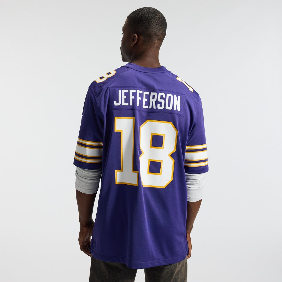 Minnesota Vikings Justin Jefferson Nike Classic Player Game Jersey - Purple