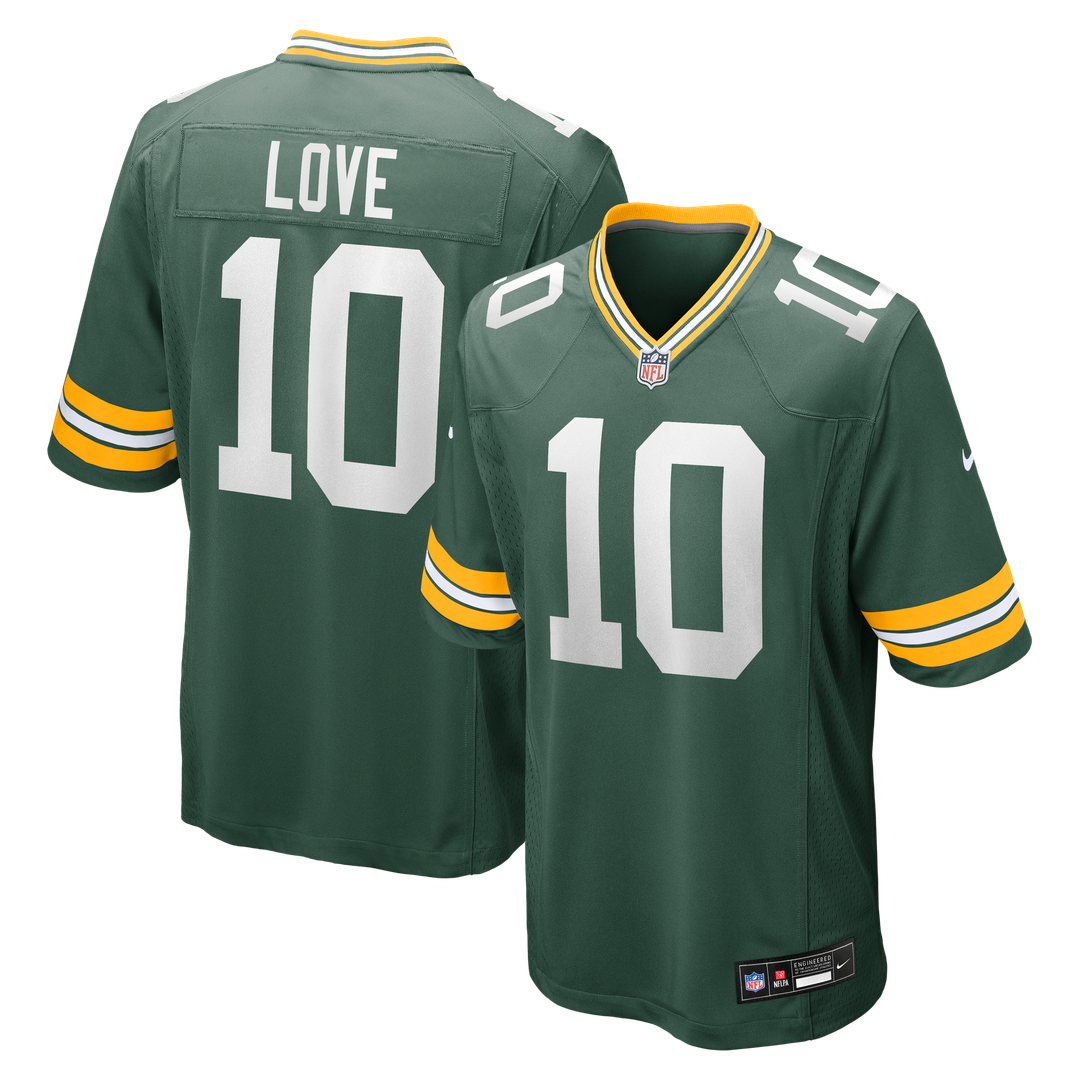 Green Bay Packers Jordan Love Nike Player Game Jersey - Green