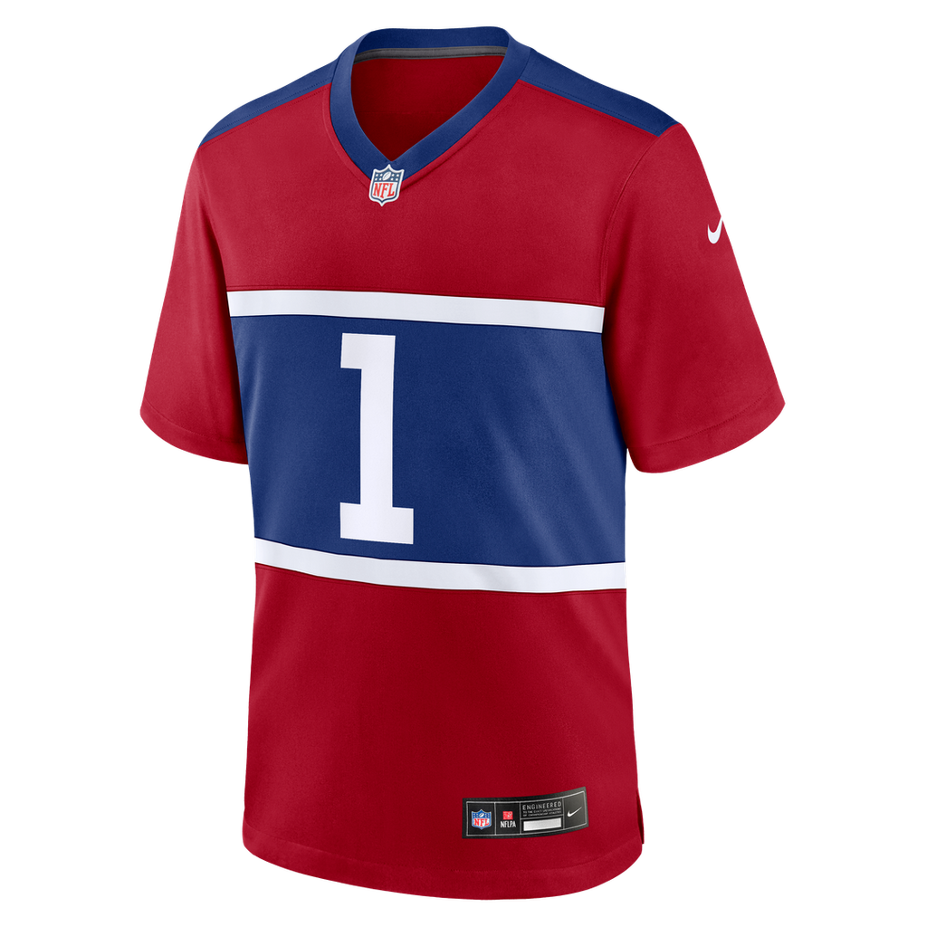 New York Giants Malik Nabers Nike Alternate Game Jersey - Century Red