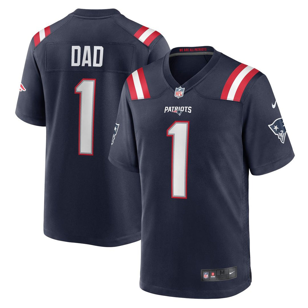 New England Patriots Number 1 Dad Nike Game Jersey - Navy