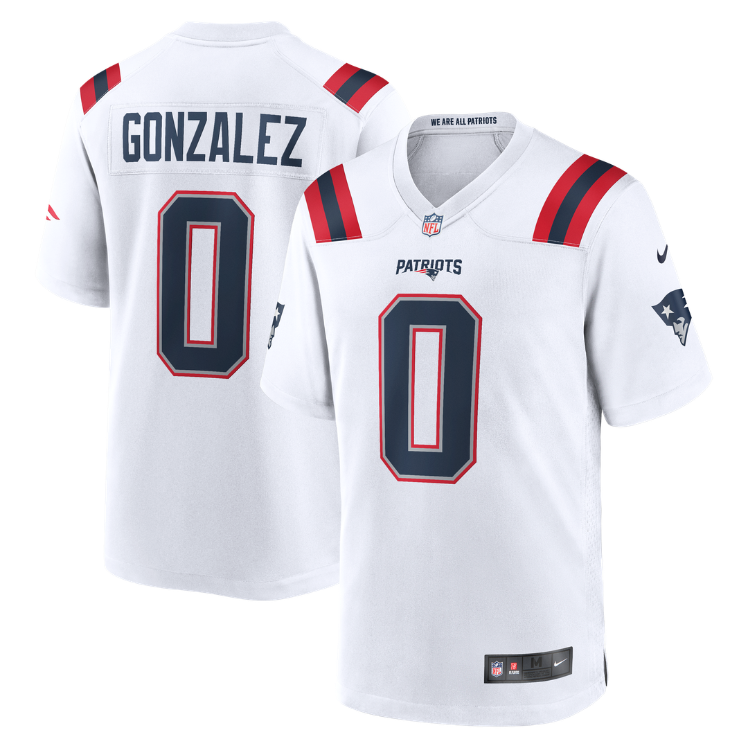 New England Patriots Christian Gonzalez Nike Game Jersey - White