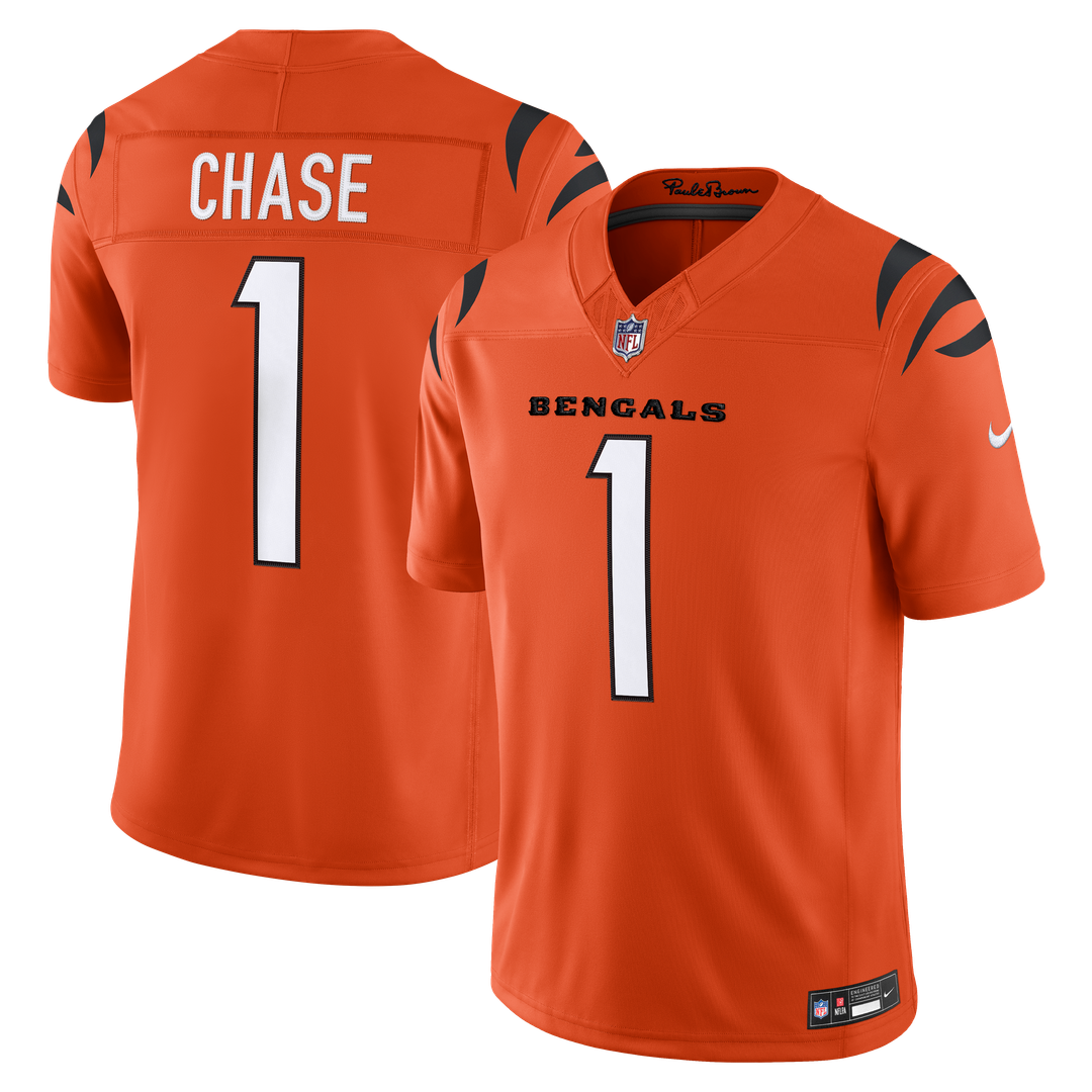 Cincinnati Bengals Ja'Marr Chase Nike Vapor F.U.S.E. Stitched Limited Jersey - White