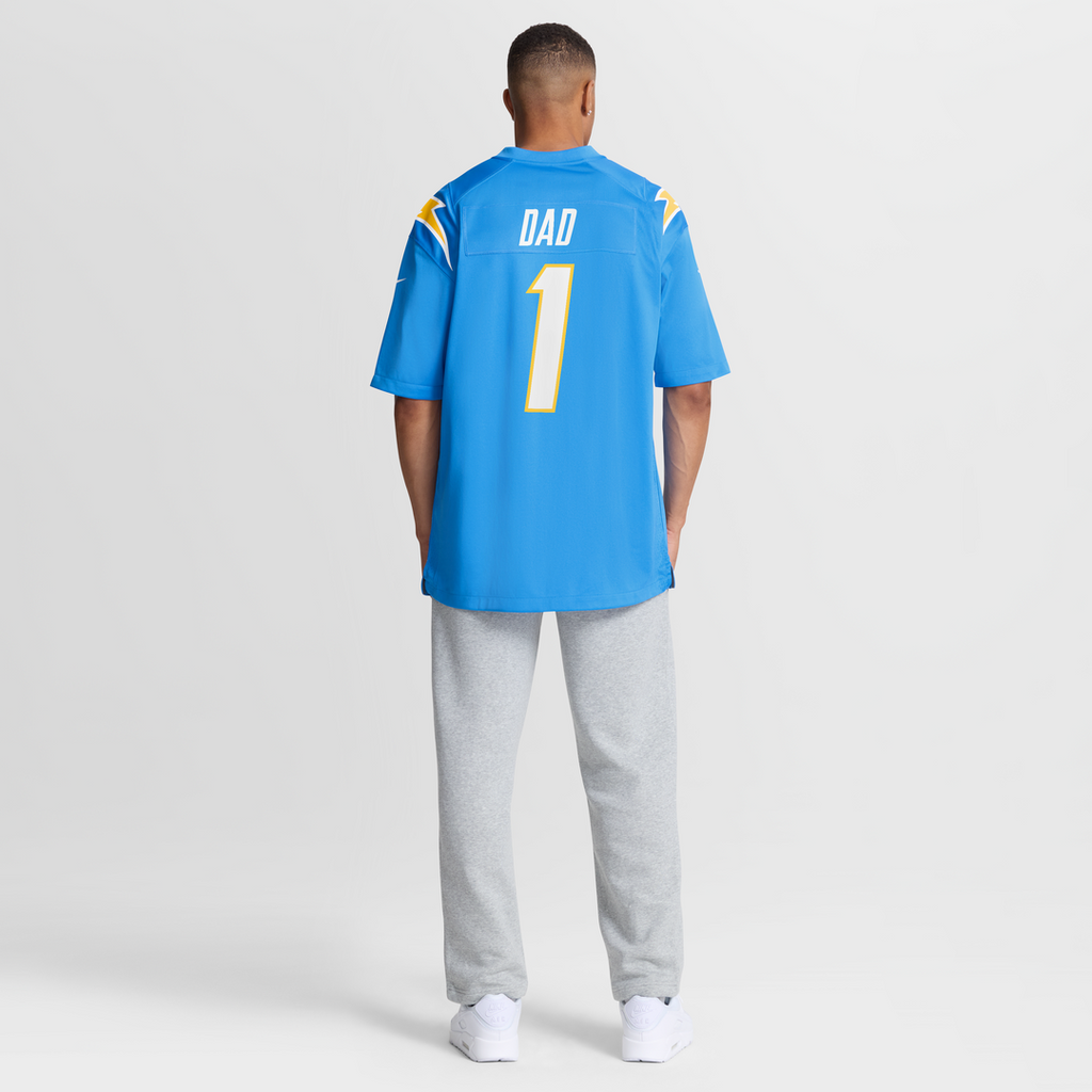 Los Angeles Chargers Number 1 Dad Nike Game Jersey - Powder Blue