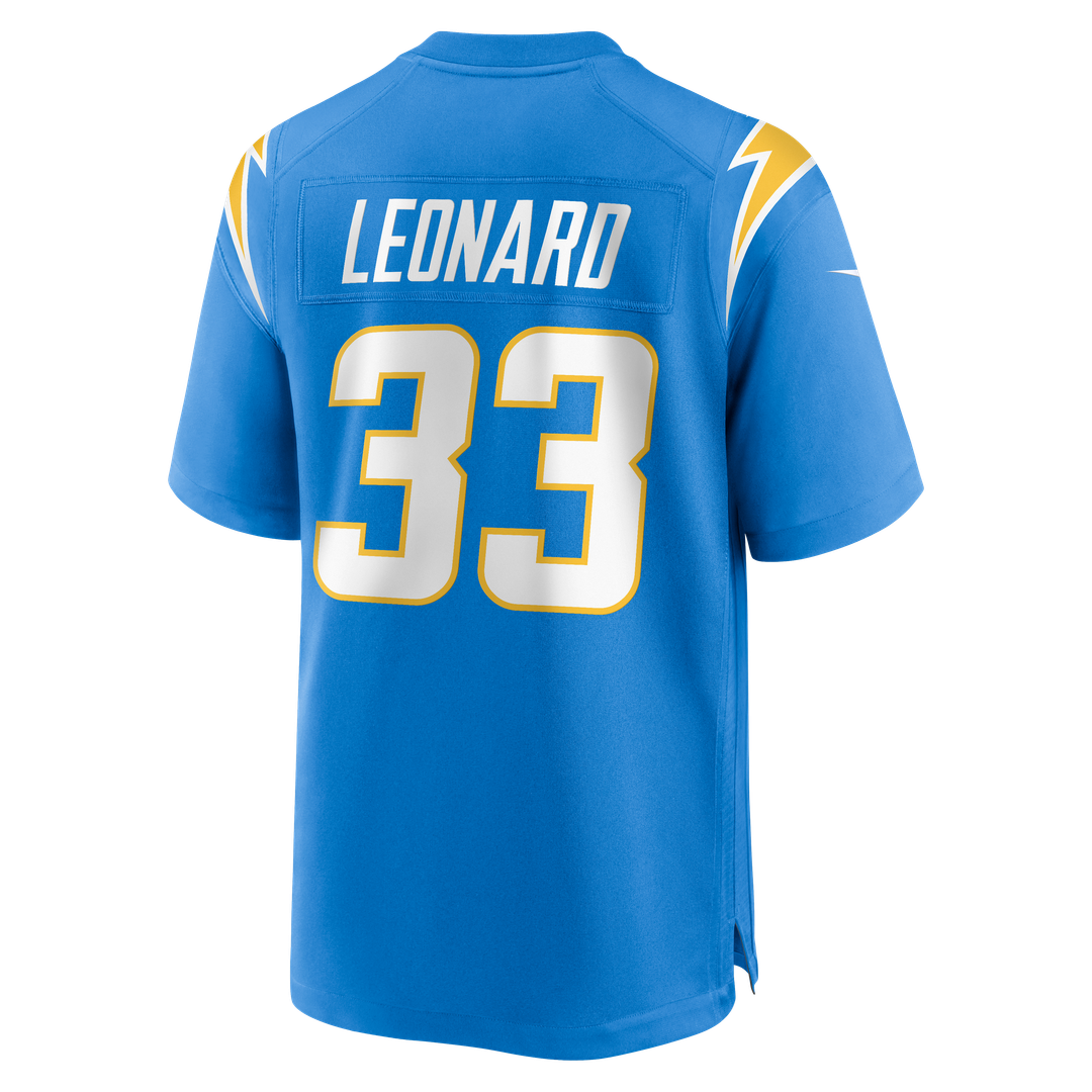 Los Angeles Chargers Deane Leonard Nike Game Player Jersey - Powder Blue