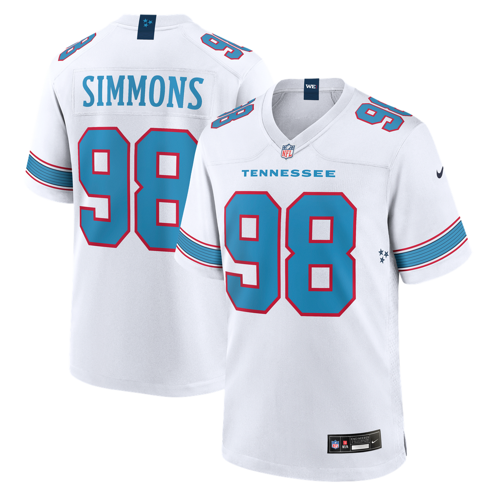 Tennessee Titans Jeffery Simmons Nike Game Jersey - Light Blue