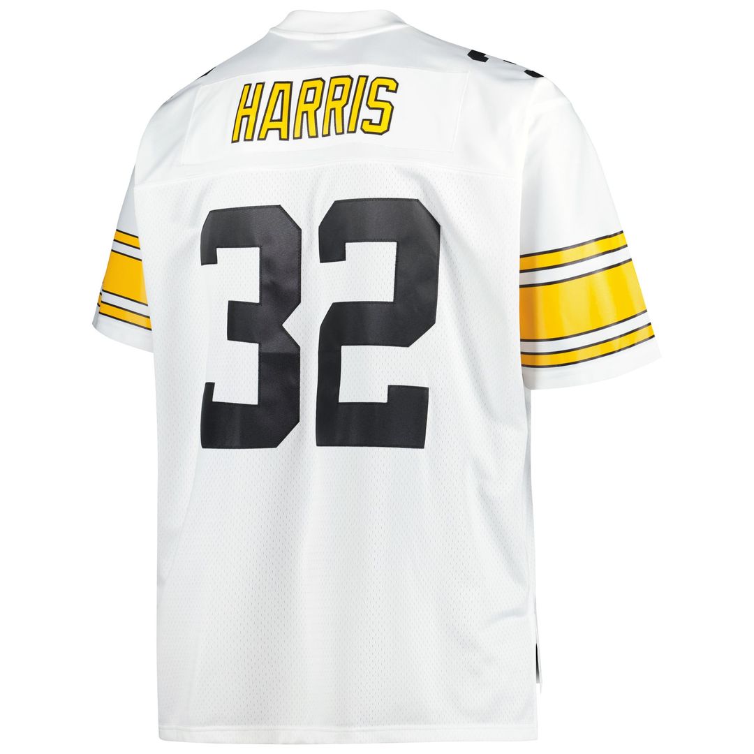 Pittsburgh Steelers Franco Harris Mitchell & Ness Big & Tall 1976 Retired Player Replica Jersey - White