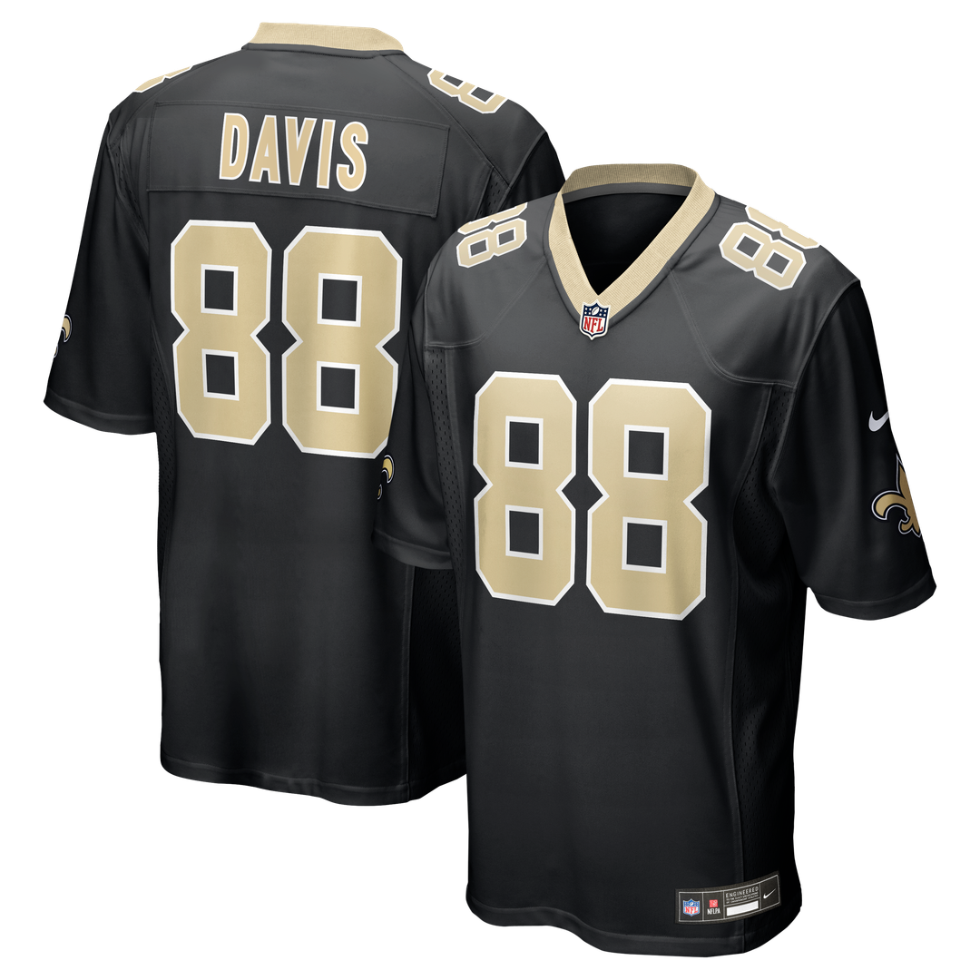 New Orleans Saints Shaquan Davis Nike Game Jersey - Black