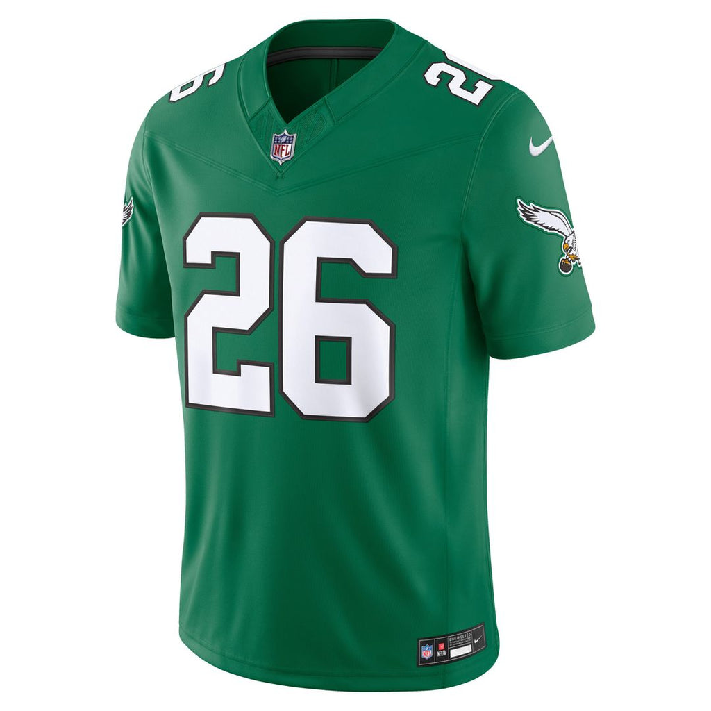 Philadelphia Eagles Saquon Barkley Nike Vapor F.U.S.E. Stitched Limited Jersey - White