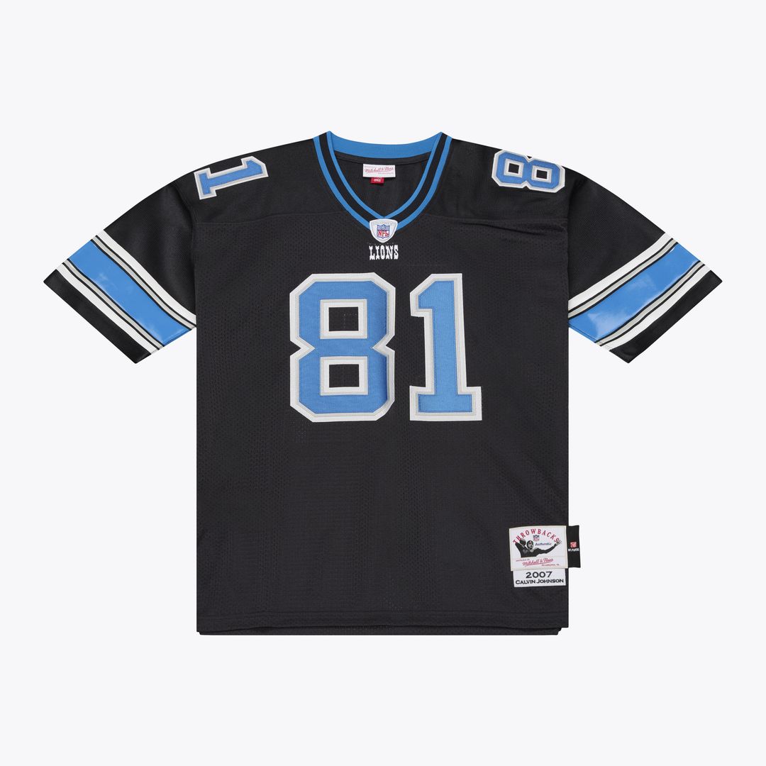 Detroit Lions Calvin Johnson Mitchell & Ness 2007 Authentic Throwback Jersey - Black