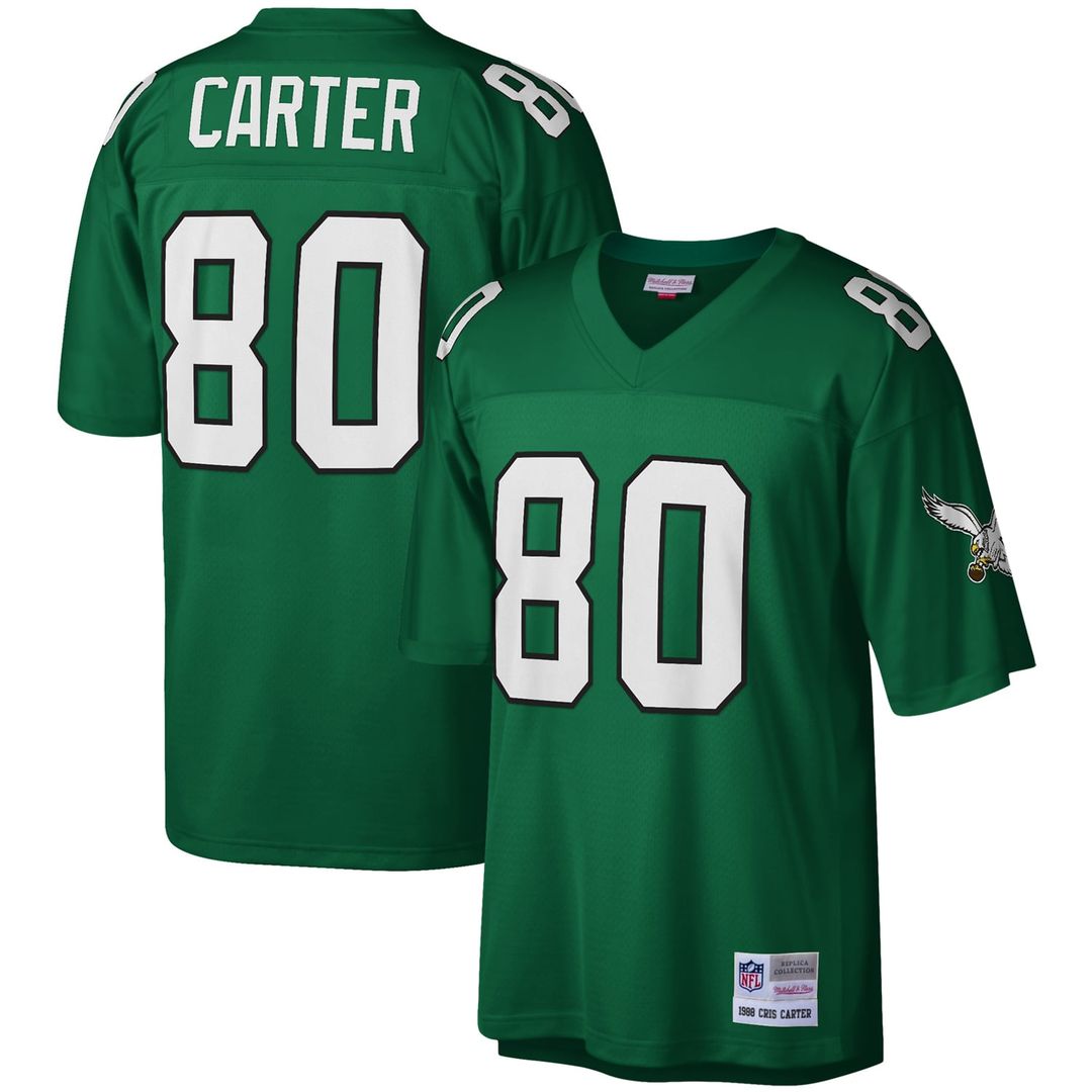 Philadelphia Eagles Cris Carter Mitchell & Ness Legacy Replica Jersey - Kelly Green