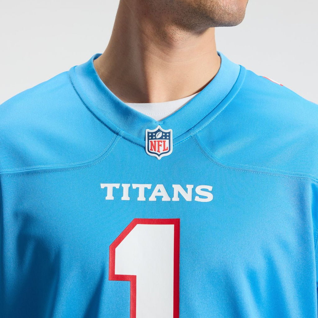 Tennessee Titans Cameron Ward Nike Game Jersey - Light Blue