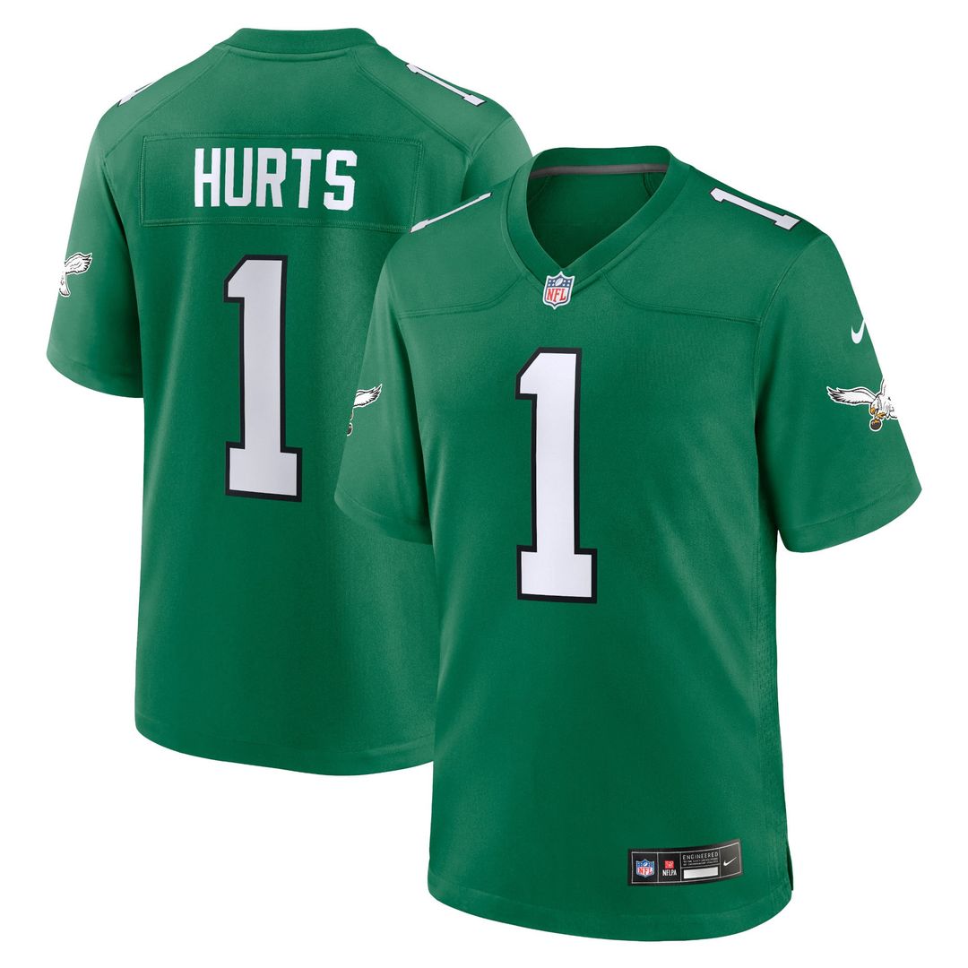 Philadelphia Eagles Jalen Hurts Nike Alternate Game Player Jersey - Kelly Green