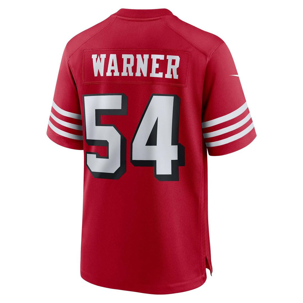 San Francisco 49ers Fred Warner Nike Alternate Game Jersey - Scarlet