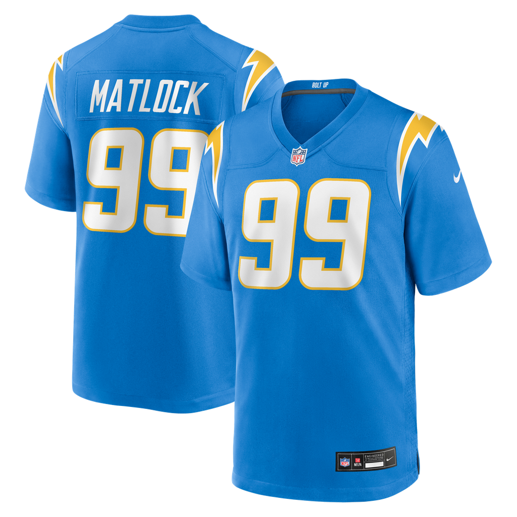 Los Angeles Chargers Scott Matlock Nike Team Game Jersey - Powder Blue