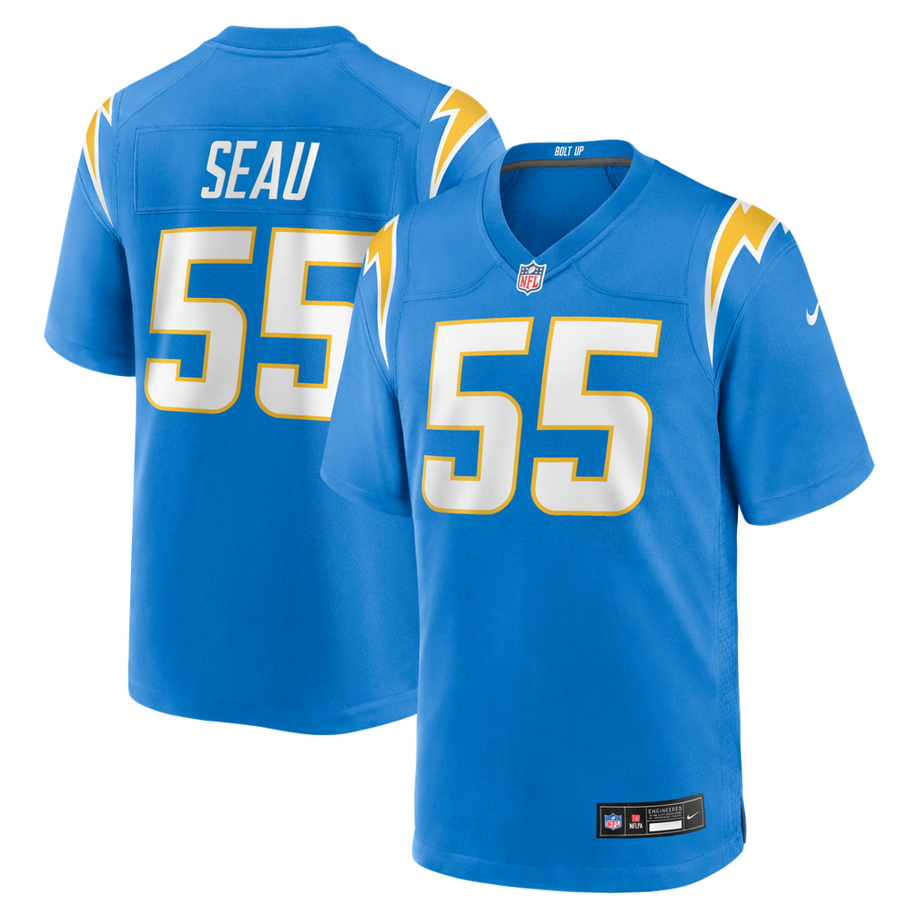 Los Angeles Chargers Junior Seau Nike Game Retired Player Jersey - Powder Blue