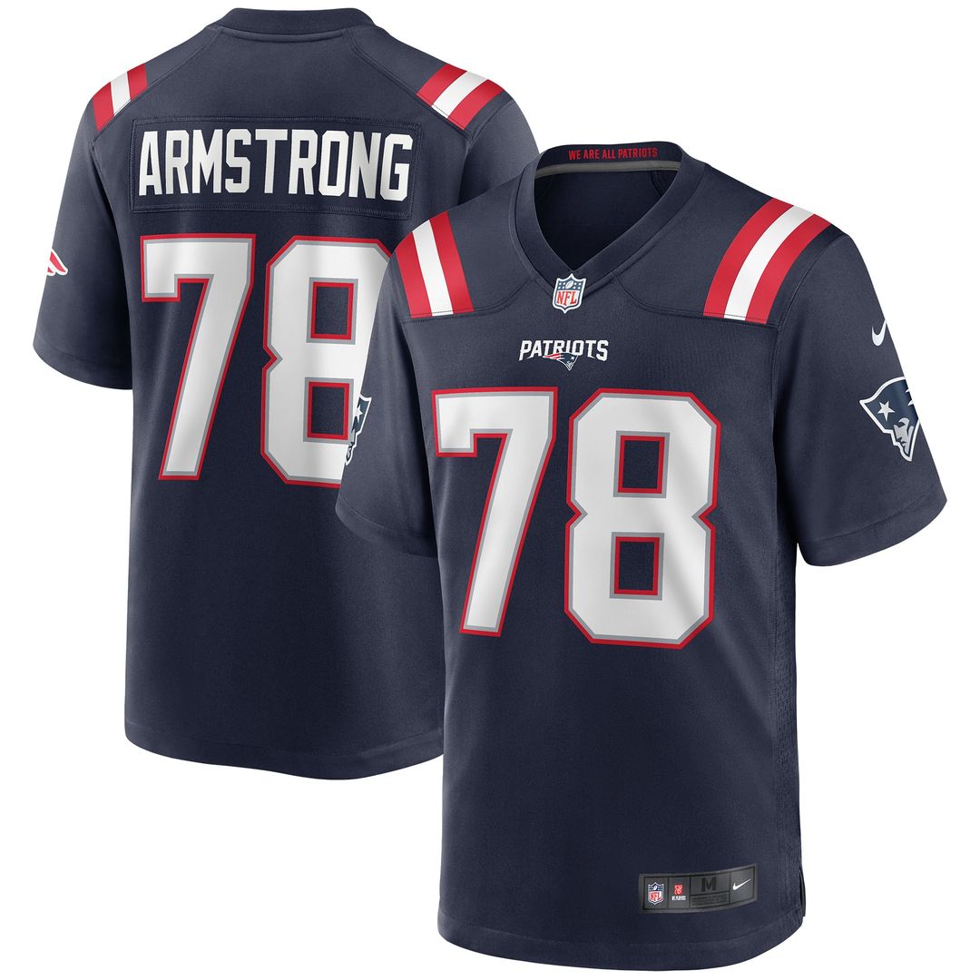 New England Patriots Bruce Armstrong Nike Game Retired Player Jersey - Navy