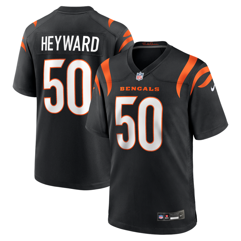 Cincinnati Bengals Shaka Heyward Nike Team Game Jersey - Black