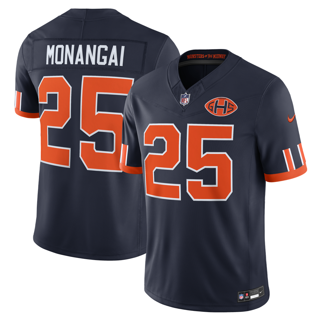 Chicago Bears Kyle Monangai Nike 2026 Rivalries Collection Stitched Limited Jersey - Navy
