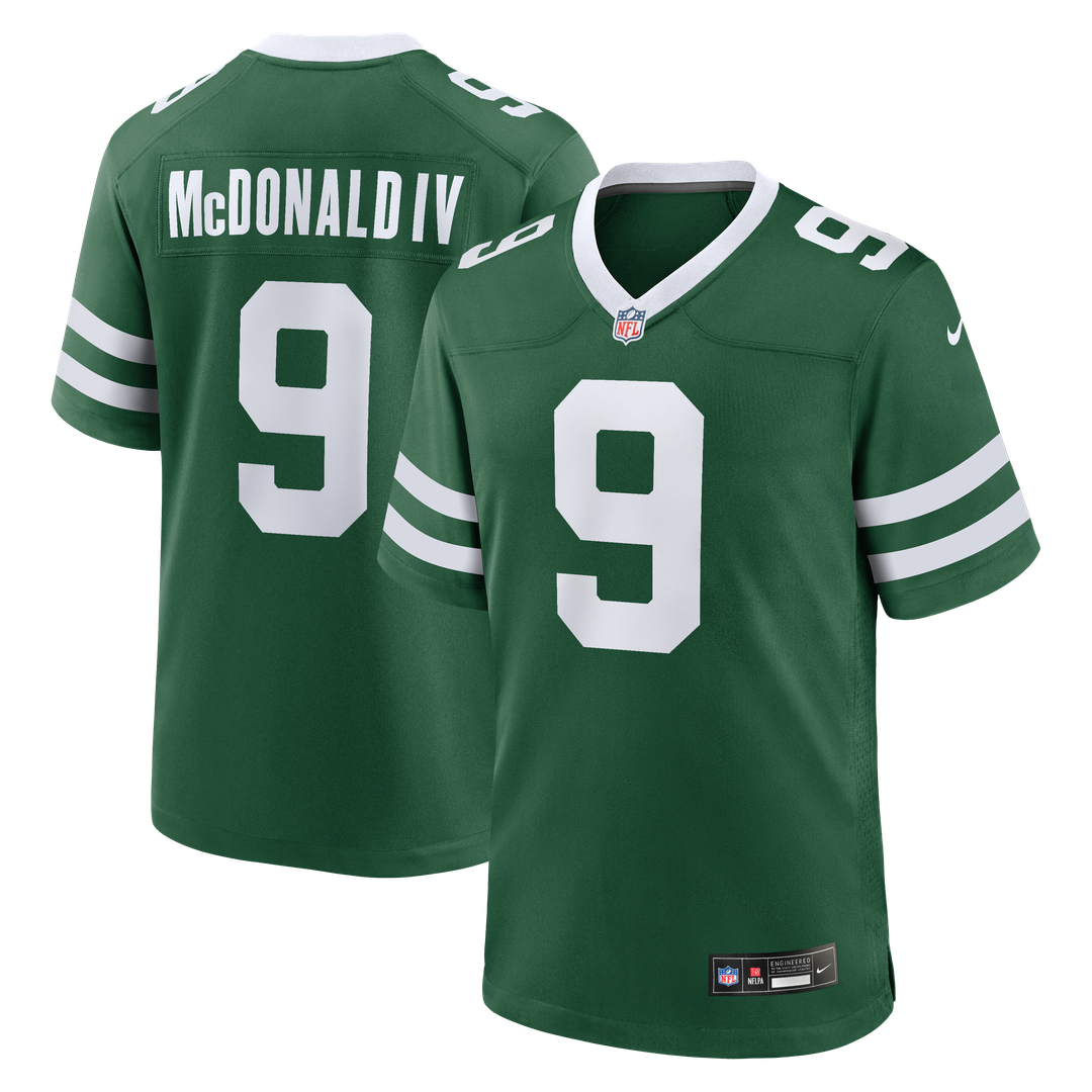New York Jets Will McDonald IV Nike Team Game Jersey - Legacy Green